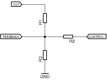 dc/dc converter resistor network