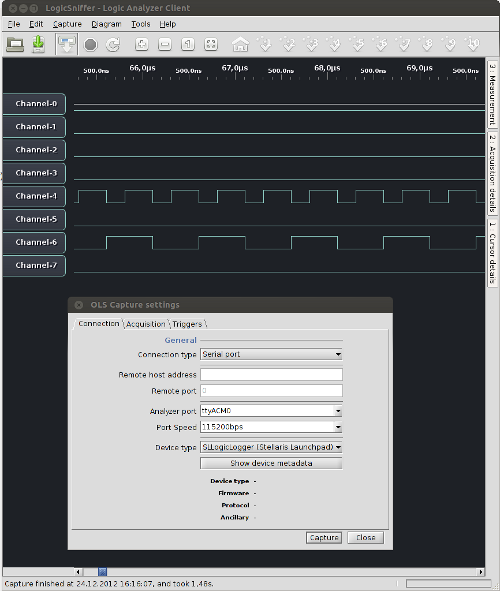 LogicSniffer with SLLogicLogger