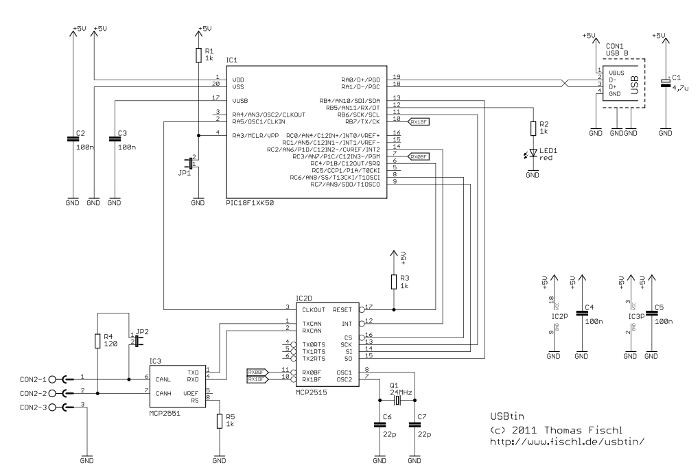 USBtin Schematic